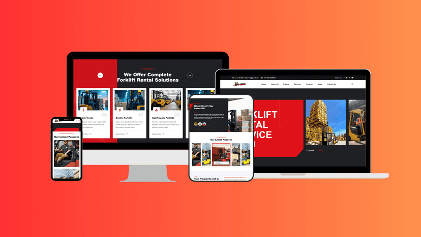 Usman Forklift Rental Service Website